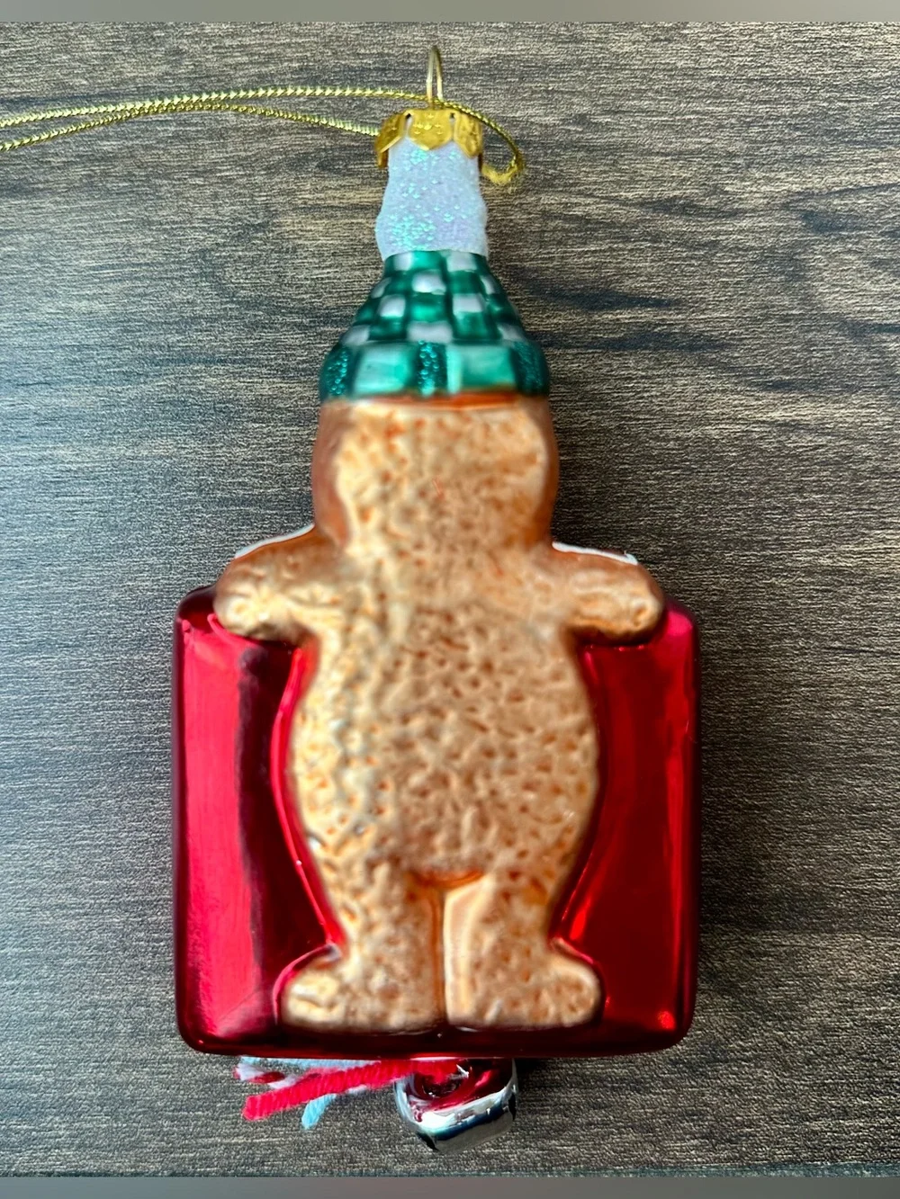 Macy’s Holiday Lane Glass Gingerbread Spice & Everything Nice Christmas Ornament